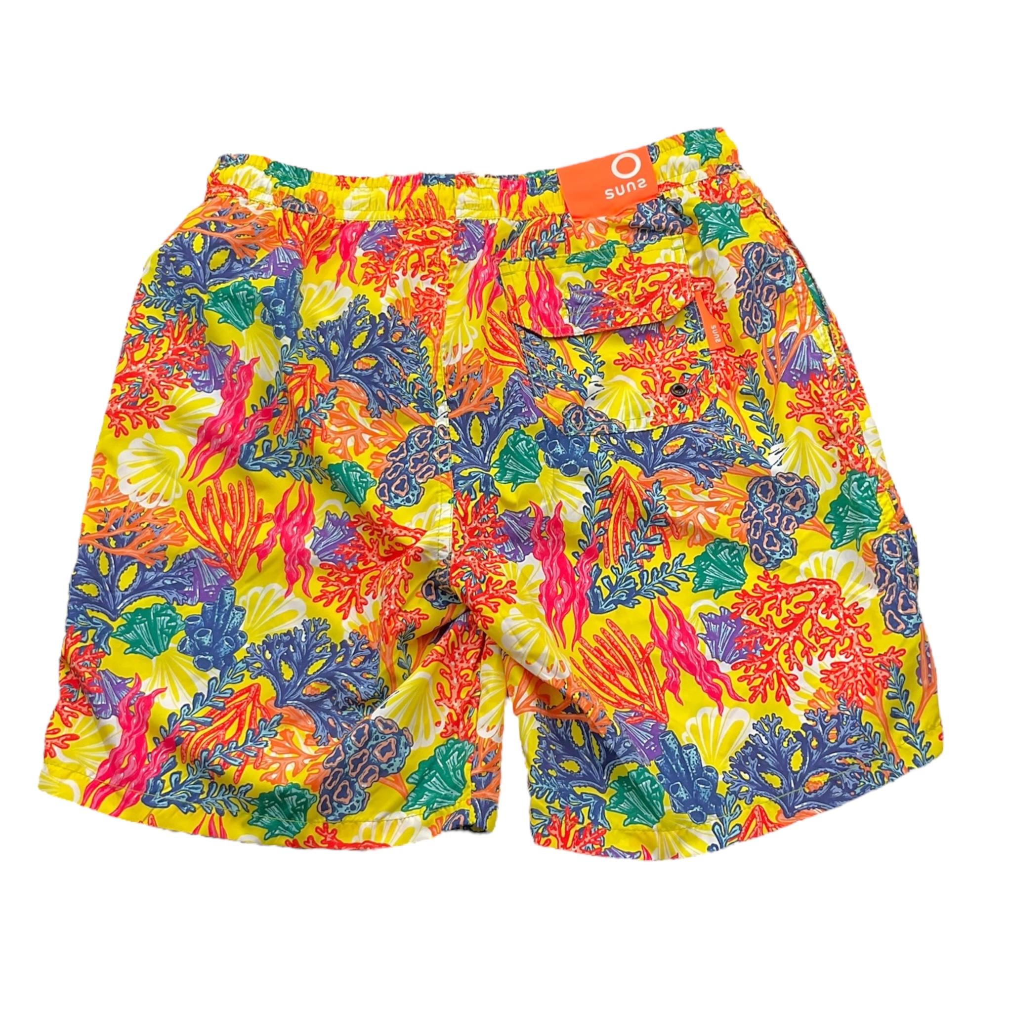 Suns  Costume Modello Bermuda Tinta Unita con Stampa per Bambino BXS5103U GIALLO SUNS 