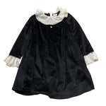 NANAN abito manica lunga tinta unita in velluto Nero per Bambina I2353636N NERO NANAN 