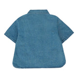 Moschino Camicia In Denim Tinta Unita Mezza Manica per Bambina MUC01FJ BLU MOSCHINO 