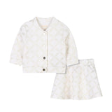 Michael Kors Completo 2 Pezzi Felpa-Gonna tinta unita Panna per Bambina R30306J PANNA MICHAEL KORS 