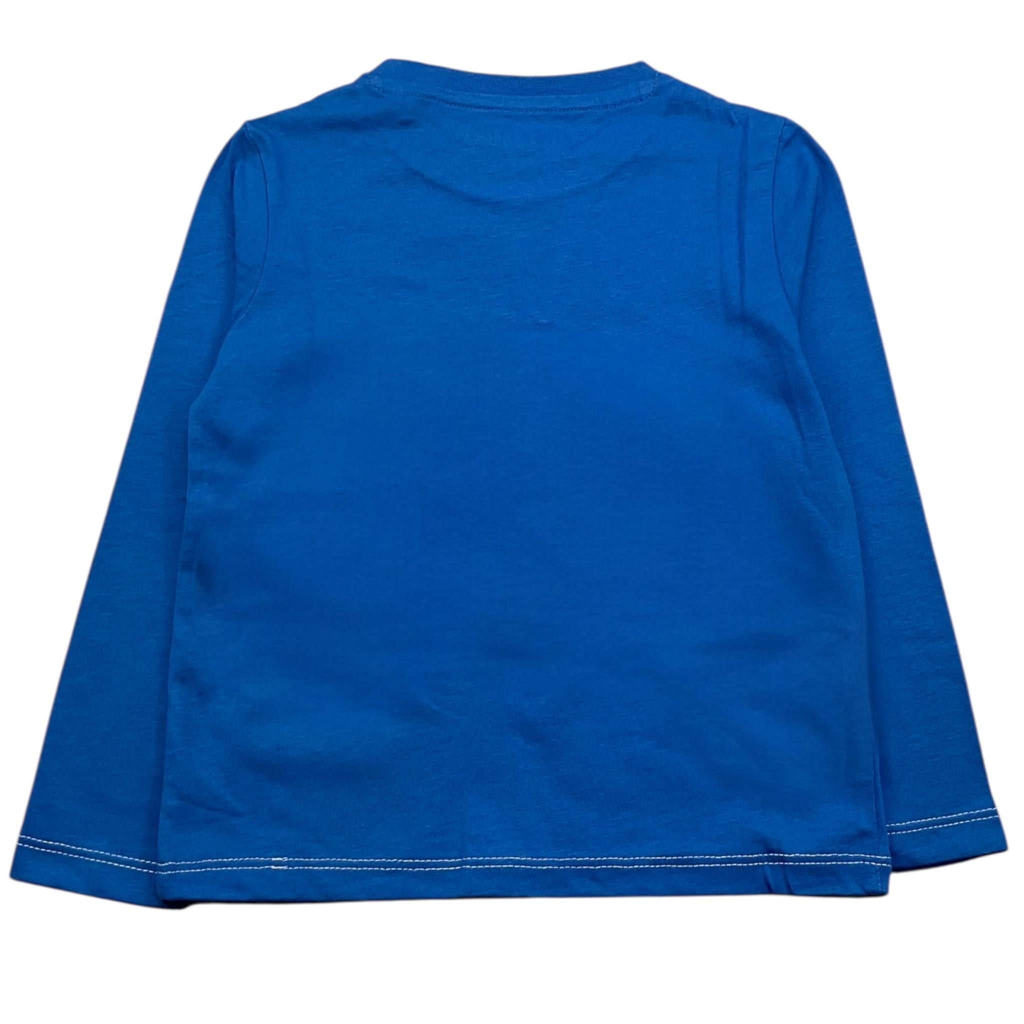 GUESS shirt girocollo tinta unita con stampa Cobalto per Neonato N4YI01K8HM4XXXXX COBALTO GUESS 