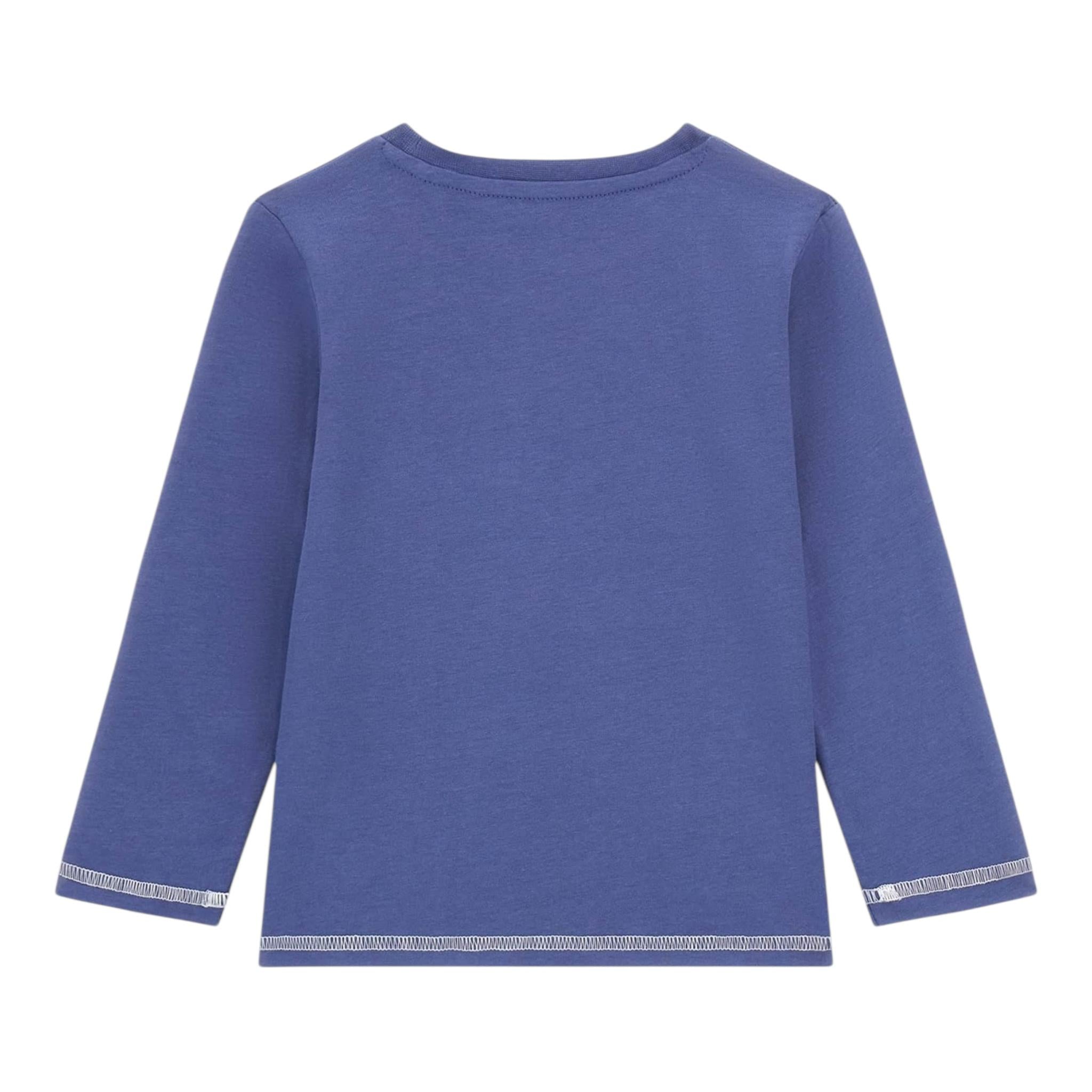 GUESS shirt girocollo tinta unita con logo  Blu per Neonato N4YI28K8HM4 BLU GUESS 