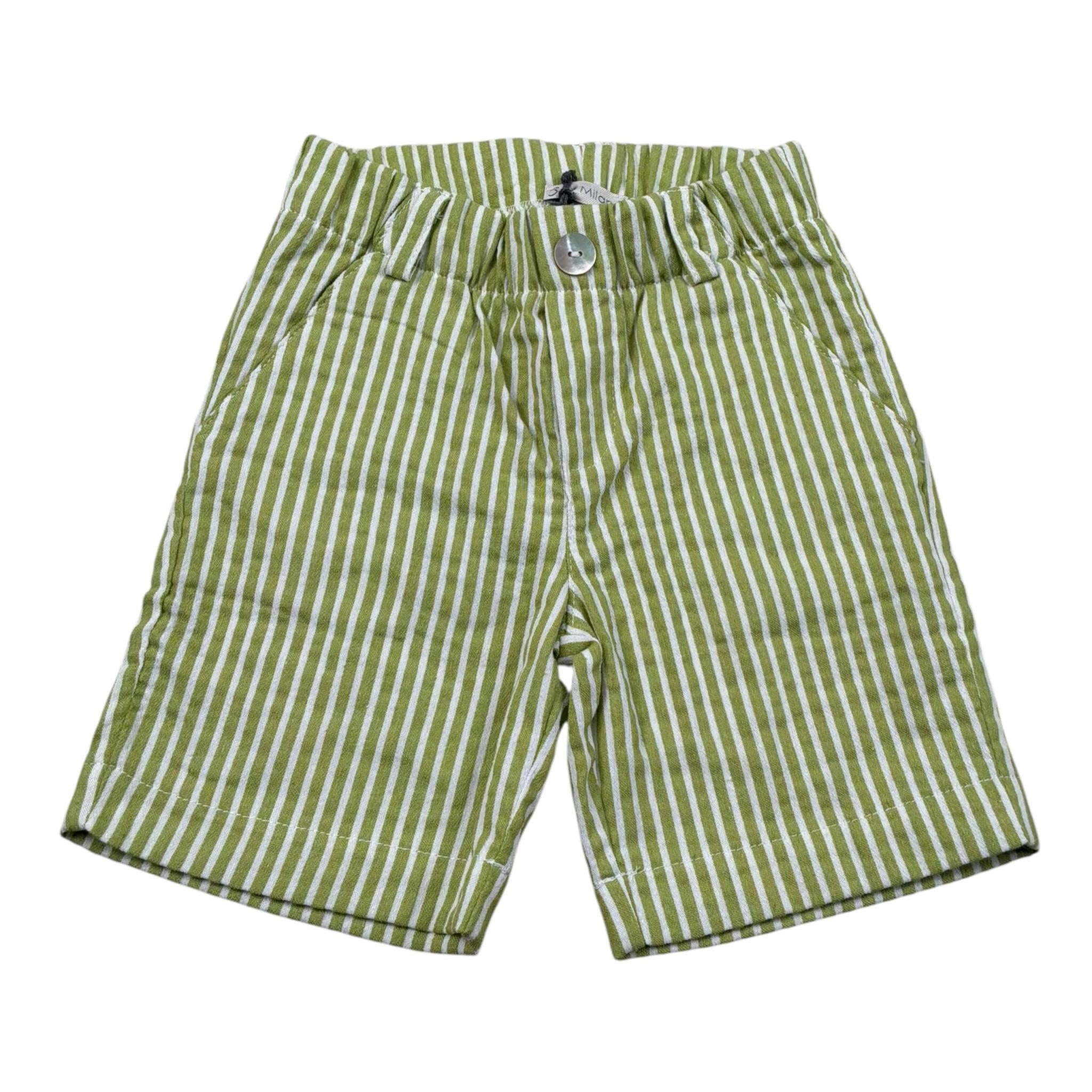 J.O. Milano Bermuda Tinta Unita Fantasia A Righe per Bambino 571M1J VERDE J.O. MILANO 