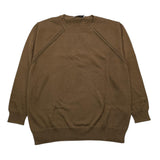 Paolo Pecora Solid Color Brown Crew Neck Sweater For Boys