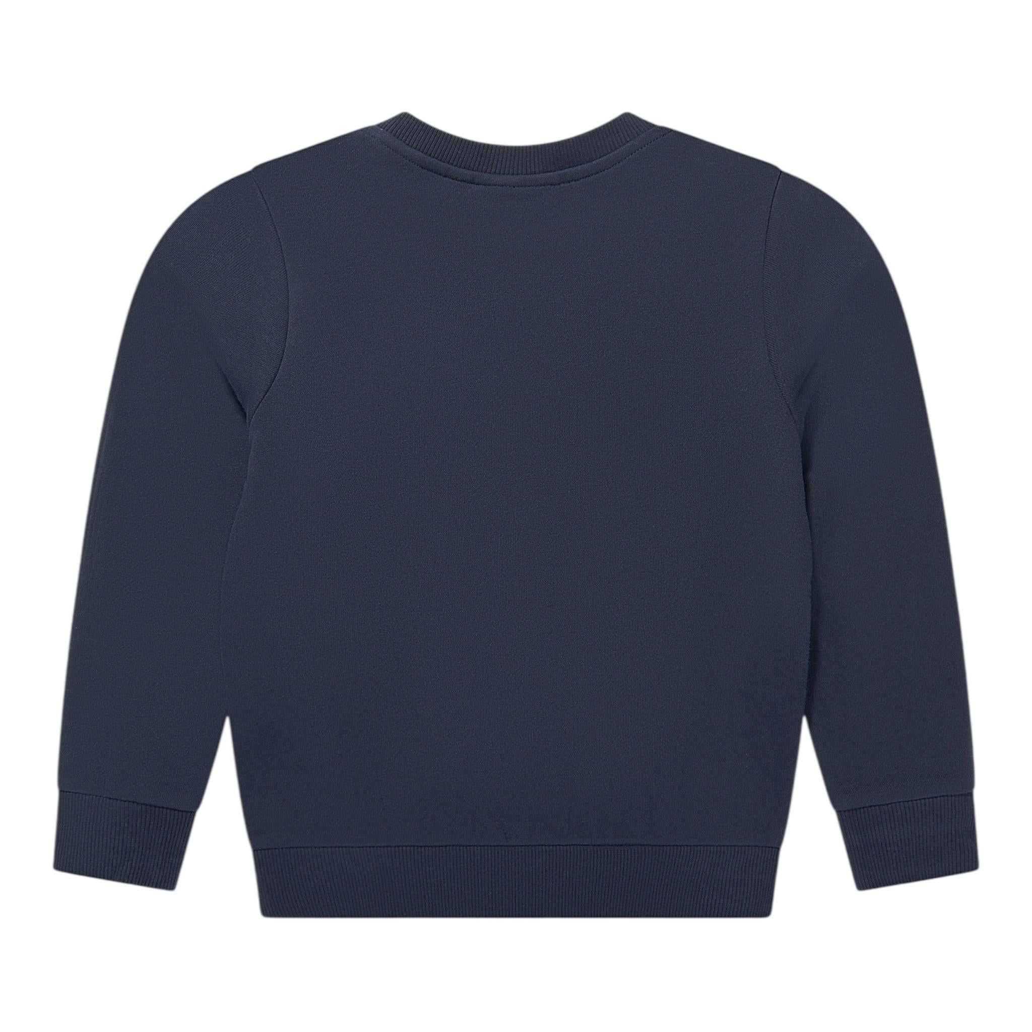 TIMBERLAND felpa chiusa girocollo tinta unita con logo Blu per Bambino T25U55 BLU TIMBERLAND 