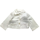Zhoe &amp; Tobiah Solid Color Crop Top Button Down White For Girls