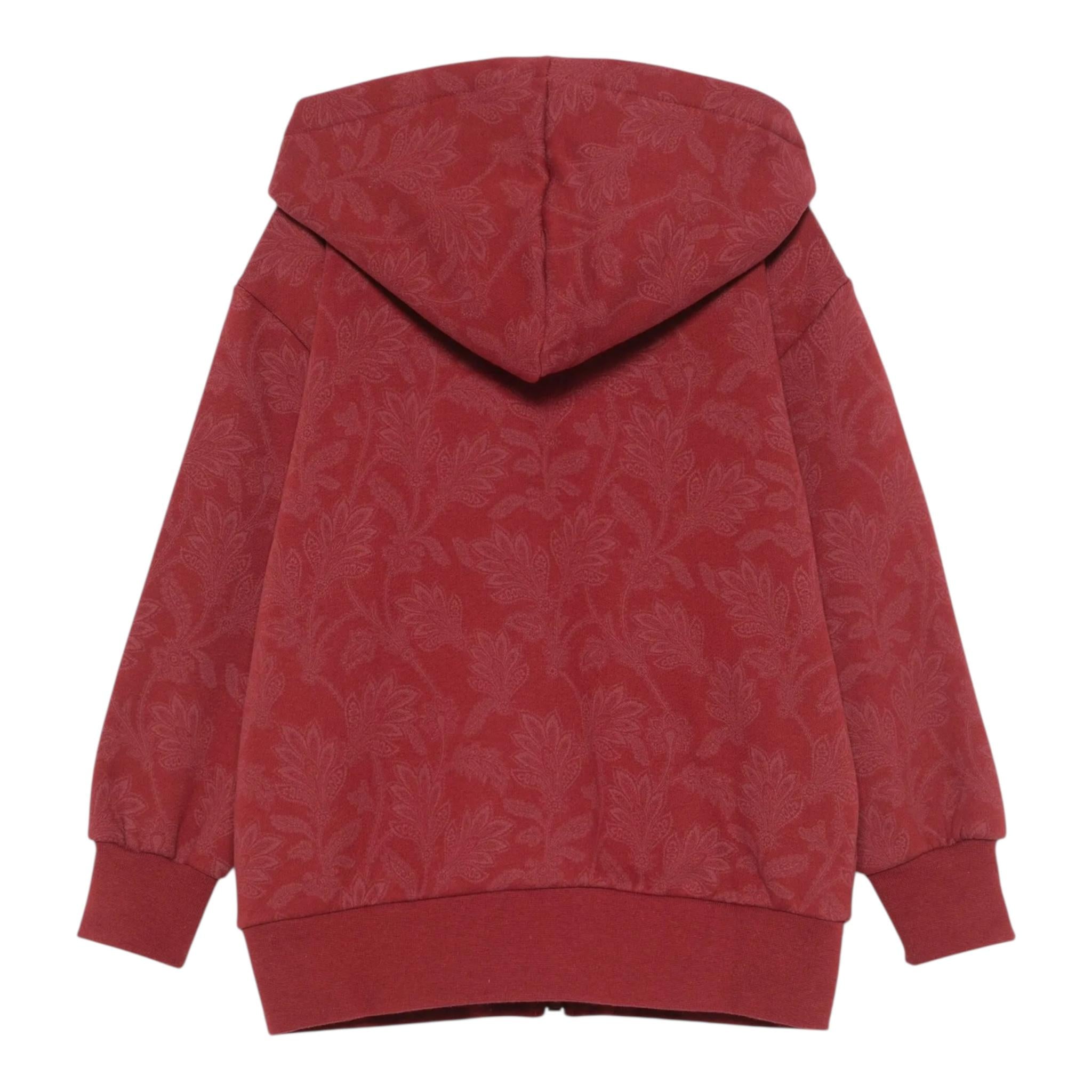 ETRO felpa con zip e cappuccio tinta unita Bordeaux per Bambino GV4P40 BORDEAUX ETRO 