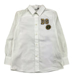 DOLCE & GABBANA camicia manica lunga tinta unita con ricami Bianco per Bambino L42S70 BIANCO DOLCE & GABBANA 