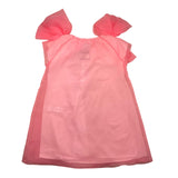 Dou Dou Solid Pink Tulle Sleeveless Dress For Girls