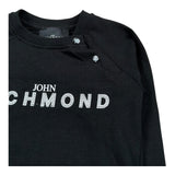 John Richmond Shirt Girocollo Tinta Unita con Logo per Neonato RIP26041TS NERO JOHN RICHMOND 