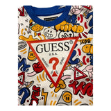GUESS felpa chiusa girocollo stampa fantasia Bianco per Neonato N4YQ02KA6R3X BIANCO GUESS 