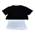 Juicy Couture T-Shirt Crop con Finta Canotta Bicolore per Bambina JBX6691 NERO/BIANCO JUICY COUTURE 