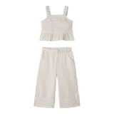 Mayoral Completo 2 Pezzi Top-Pantalone Palazzo per Bambina 3539 BIANCO/BEIGE MAYORAL 