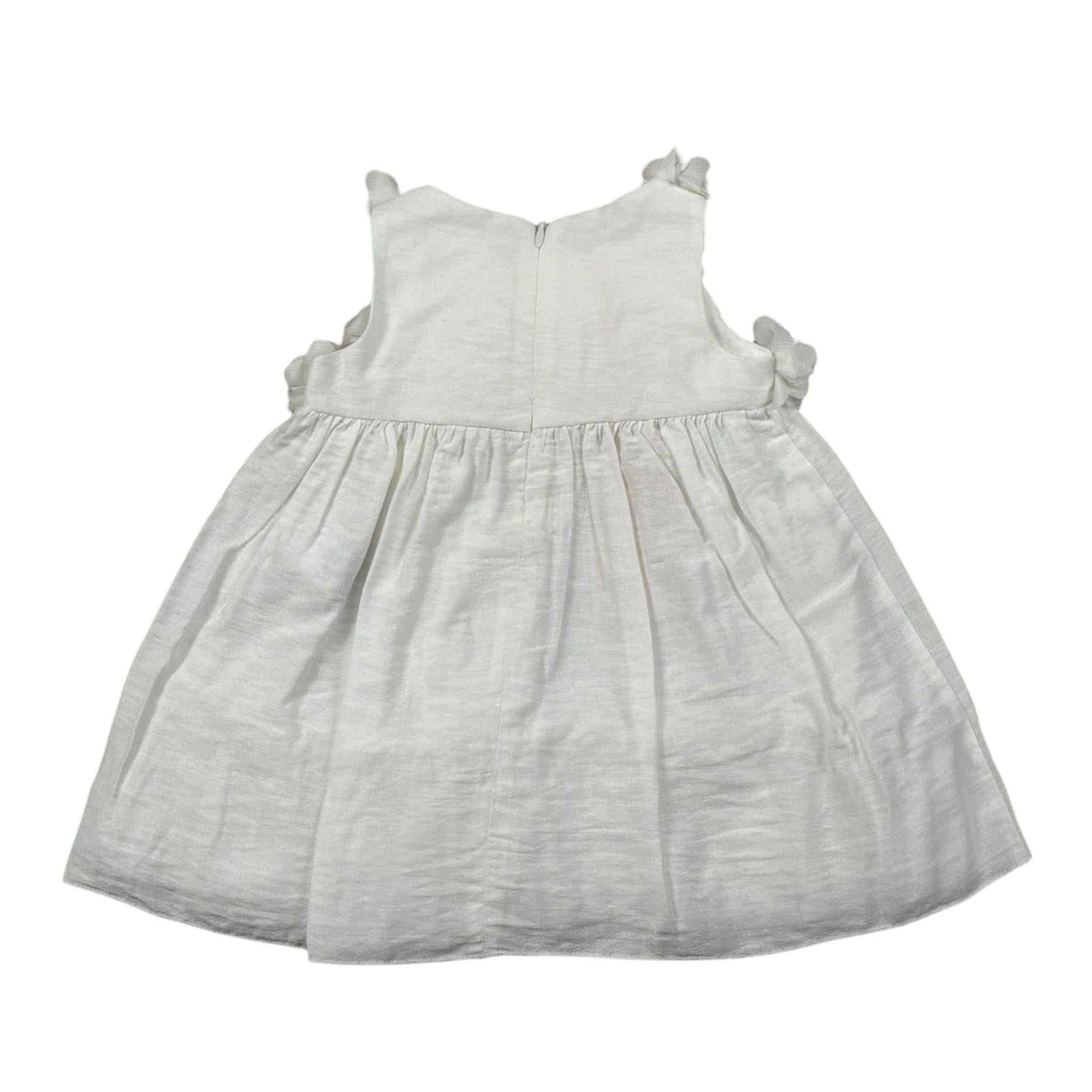 Please Abito Giromanica Tinta Unita con Tulle per Neonata AB36370G73 BIANCO PLEASE 
