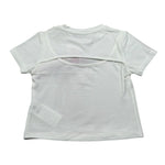 M+E' T-Shirt Girocollo Tinta Unita con Stampa per Neonata UE1389 BIANCO M+E' 