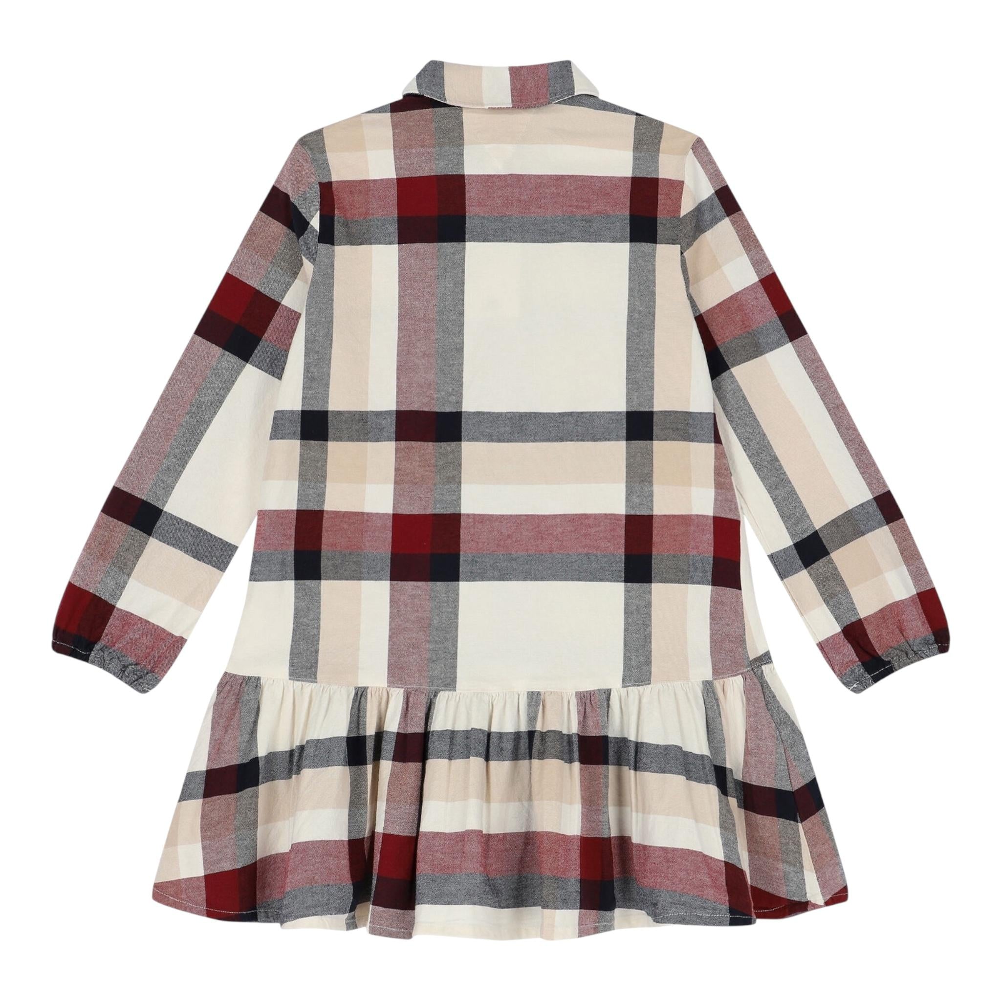 Tommy Hilfiger Abito Tinta Unita con Fantasia Modello Camicia per Bambina KG0KG07518 PANNAP TOMMY HILFIGER 