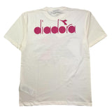 Diadora Crew Neck T-Shirt Solid Color With Contrast Print Cream For Girls
