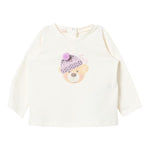 LIU JO shirt girocollo tinta unita con stampa Panna per Neonata HF4045 PANNA LIU JO 