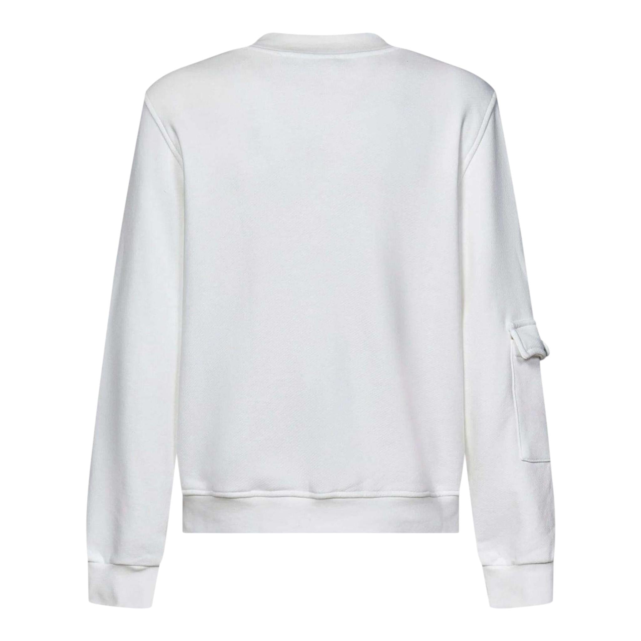 MCU felpa tinta unita con bottoni e brillantini Bianco per Bambina MCUK6004 BIANCO MCU 