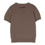 Neil Barrett Solid Brown Crew Neck Knit T-Shirt For Boys