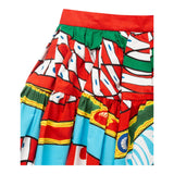 Dolce &amp; Gabbana Red Adjustable Waist Fantasy Print Skirt For Girls