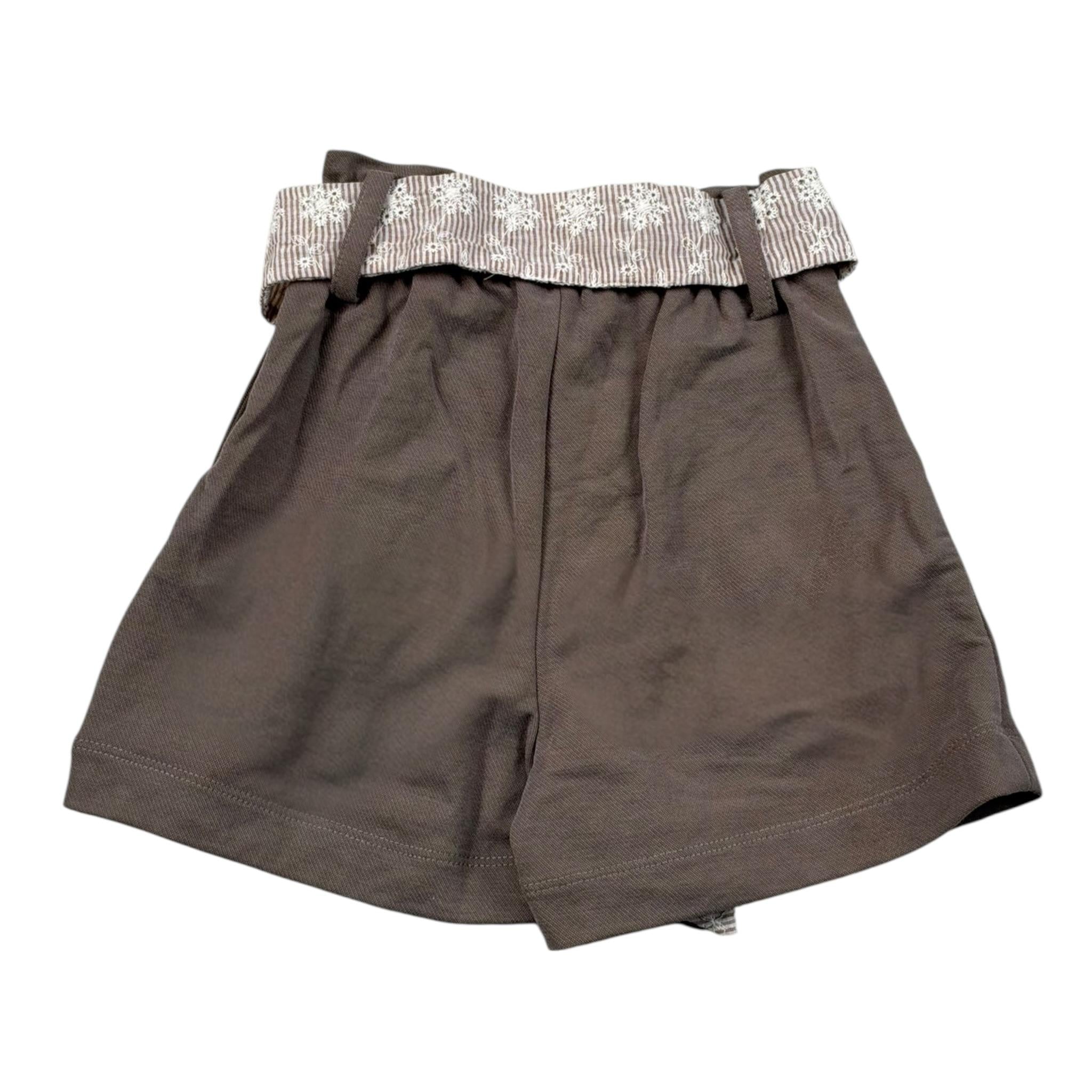 Lalalu' Short tinta unita con Cintura Marrone per Neonata SHL70PBXN MARRONE LALALU' 