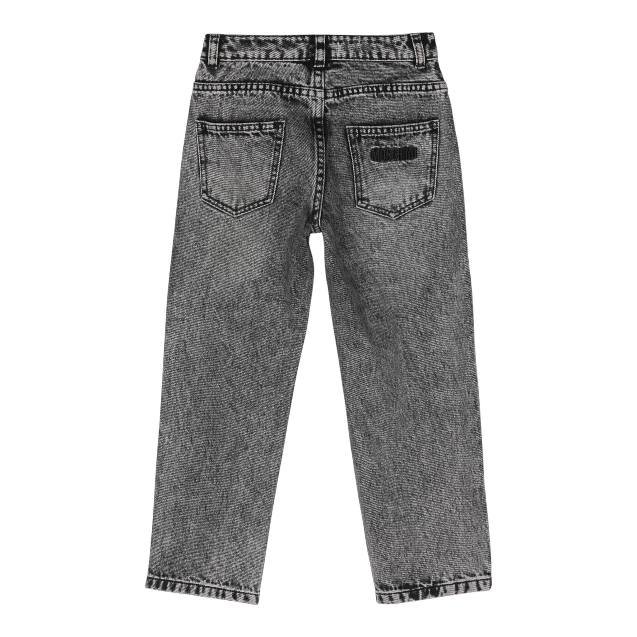 MOSCHINO jeans tinta unita con 5 tasche Nero per Bambina HAP069 NERO MOSCHINO 