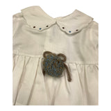 BARCELLINO completo 2 pezzi camicia-culotte Bianco/marrone per Neonata 105308 BIANCO/MARRONE BARCELLINO 