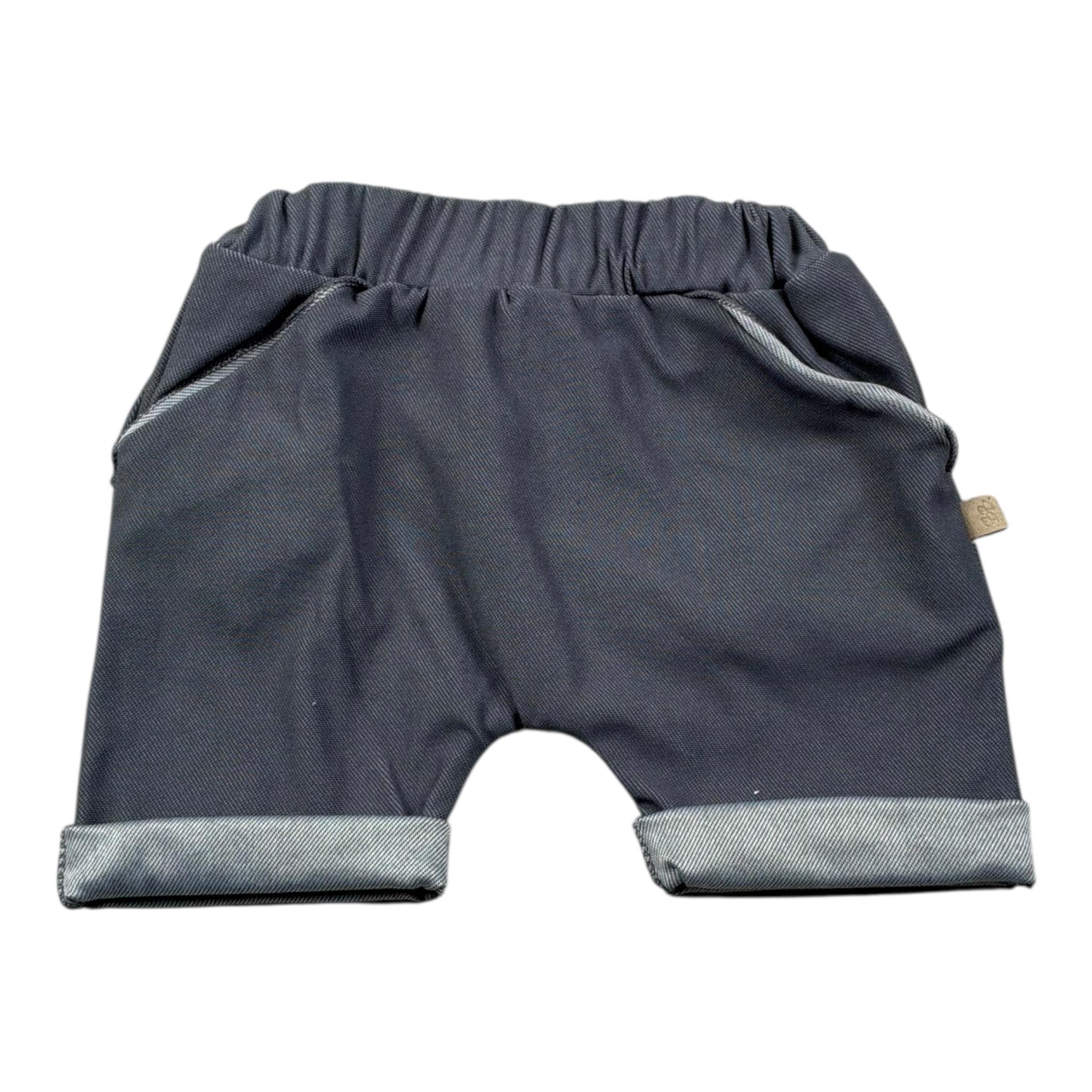 Bamboom+Babies Bermuda Tinta Unita con Elastico In Vita per Neonato 851 BLU BAMBOOM+BABIES 