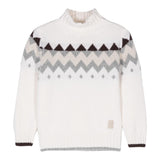 ELEVENTY maglia collo alto tinta unita con stampa in contrasto Panna per Bambino EV9P50X PANNA ELEVENTY 