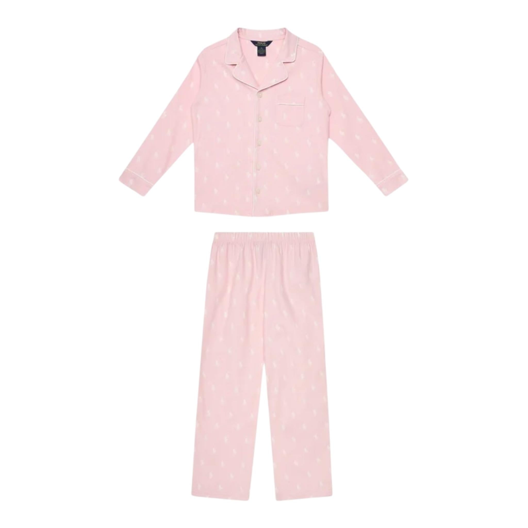 Ralph Lauren Completo 2 Pezzi Pigiama Shirt-Pantalone per Bambina 4P0150 ROSA RALPH LAUREN 