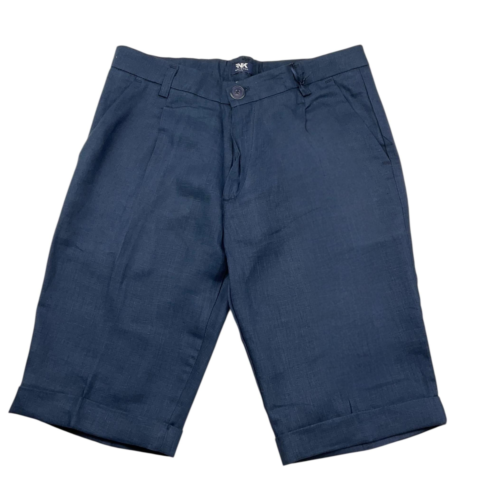 Manuell & Frank Bermuda Tinta Unita con Girovita Regolabile per Bambino MF2233R BLU MANUELL & FRANK 