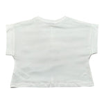Kaos T-Shirt Girocollo Tinta Unita con Arriccio per Bambina KS185 BIANCO KAOS 