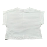 Kaos T-Shirt Girocollo Tinta Unita con Arriccio per Bambina KS185 BIANCO KAOS 