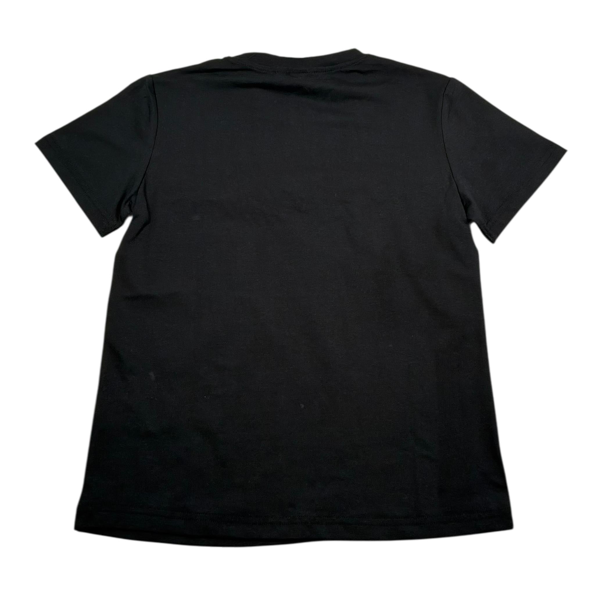 Manila Grace T-Shirt Girocollo Tinta Unita con Stampa per Bambina 162TMJS25 NERO MANILA GRACE 