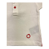 Trussardi Polo Half Sleeve Solid Color with Contrast Buttons Cream for Newborns