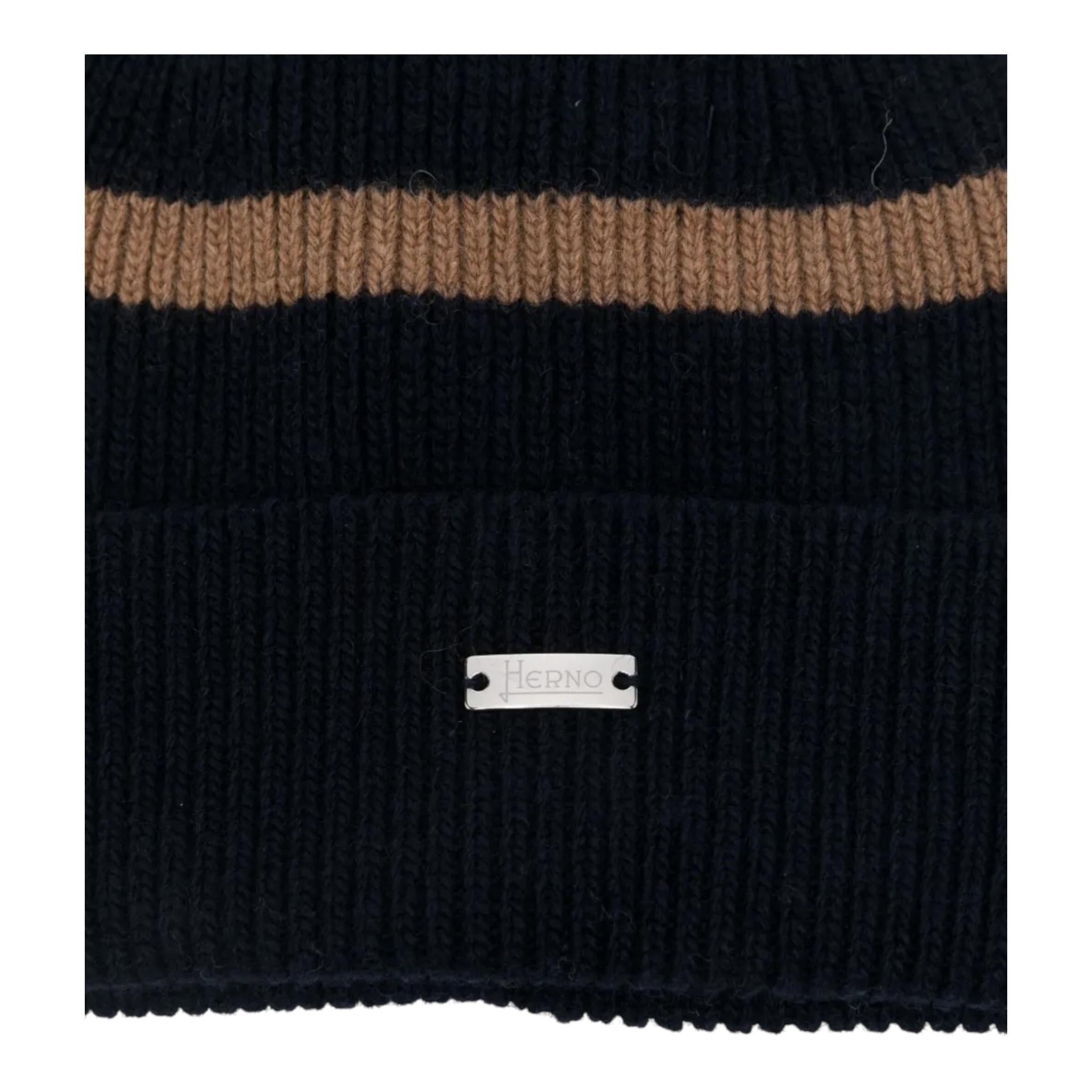 HERNO cappello tinta unita fantasia a righe Blu per Bambino BER00013X BLU HERNO 