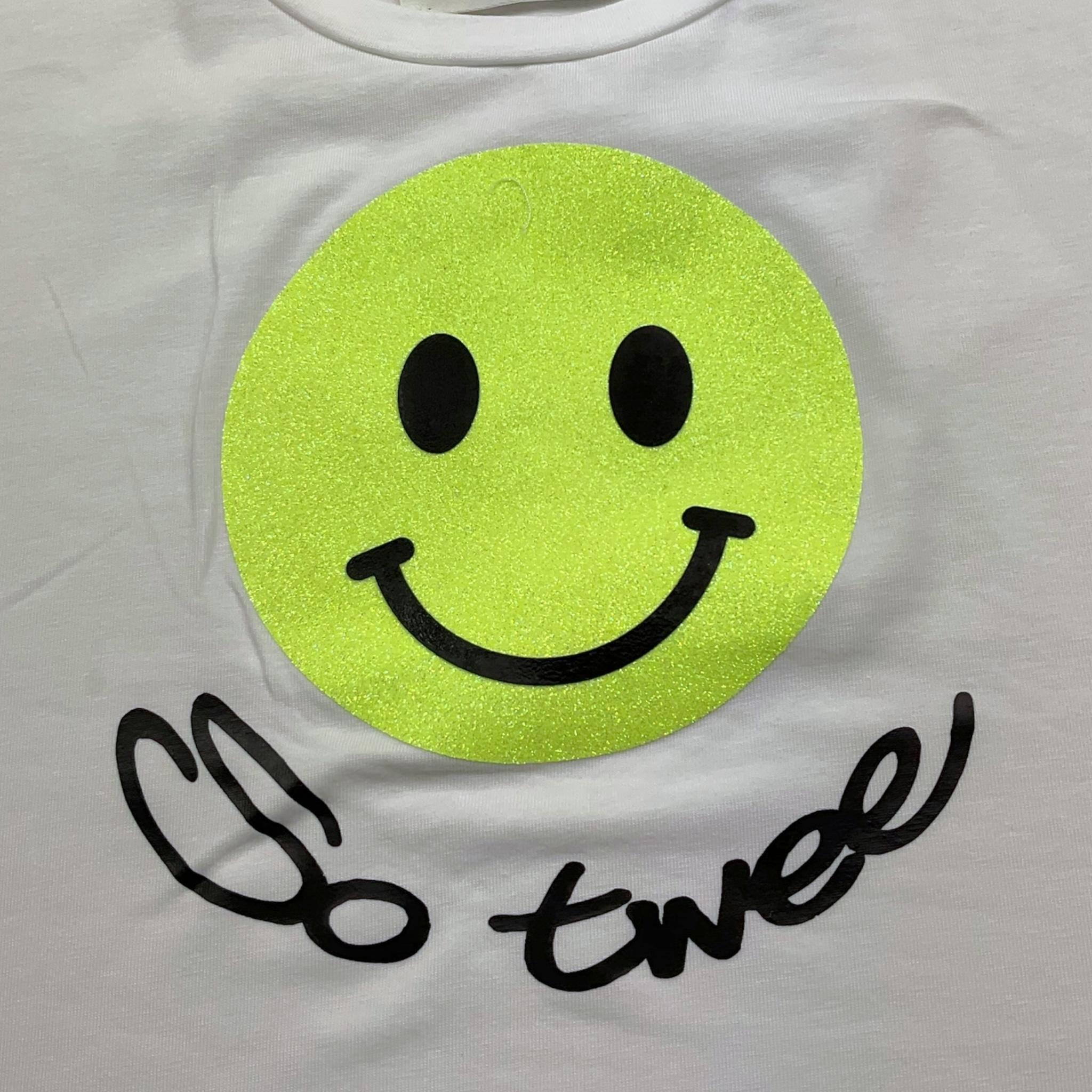 So Twee By Miss Grant T-Shirt Girocollo Tinta Unita con Brillantini per Bambina ST0067 BIANCO SO TWEE BY MISS GRANT 