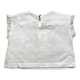 Zhoe &amp; Tobiah Solid Color Print T-Shirt White For Baby Girl