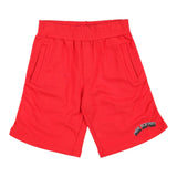 Neil Barrett Solid Color Tracksuit Bermuda Shorts With Elastic Waist Red For Boys
