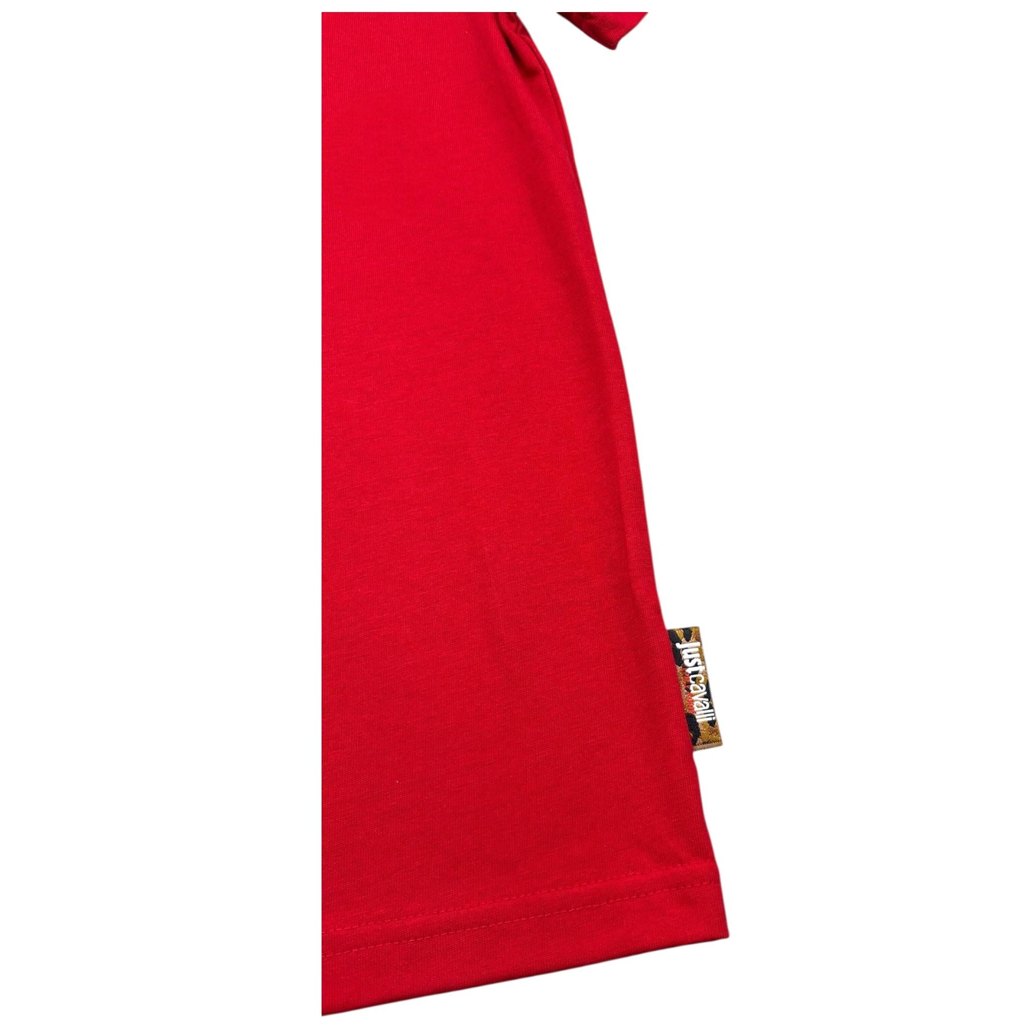 Just Cavalli T-Shirt Tinta Unita con Logo per Bambino JBP26001TS ROSSO JUST CAVALLI 