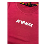 K-Way Solid Color Crew Neck T-Shirt with Strawberry Logo for Baby Girls