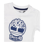 Timberland T-Shirt Girocollo Tinta Unita con Stampa per Bambino T60506J BIANCO TIMBERLAND 