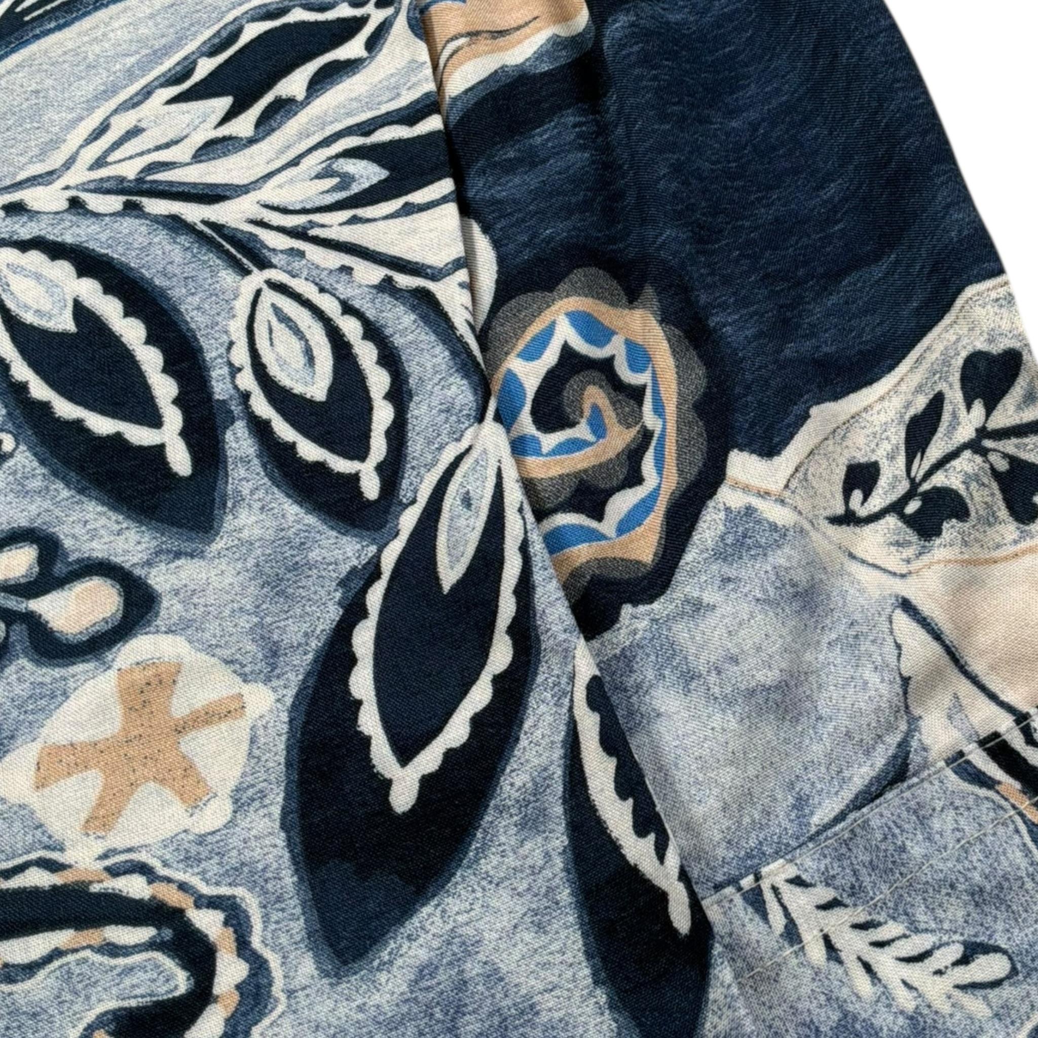 Over-D Camicia Tinta Unita con Fantasia per Bambino OK1626SCM BLU OVER-D 