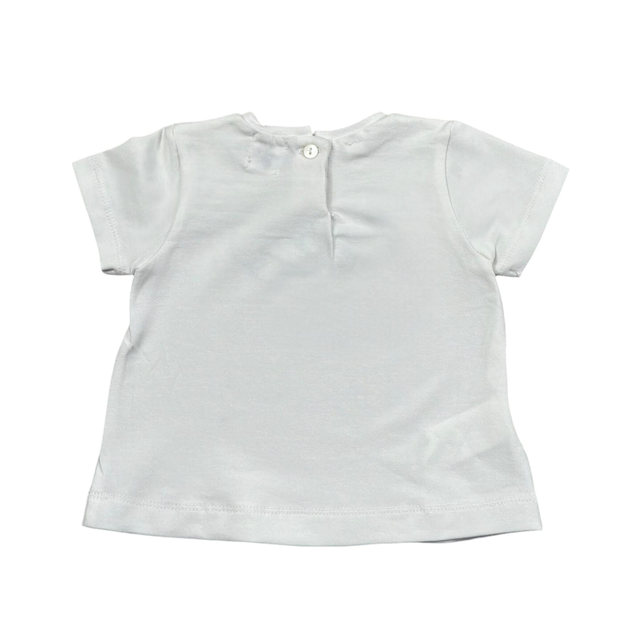 Malvi & Co T-Shirt Girocollo tinta unita con Stampa Bianco per Neonato S25N139CAJJ BIANCO MALVI & CO 