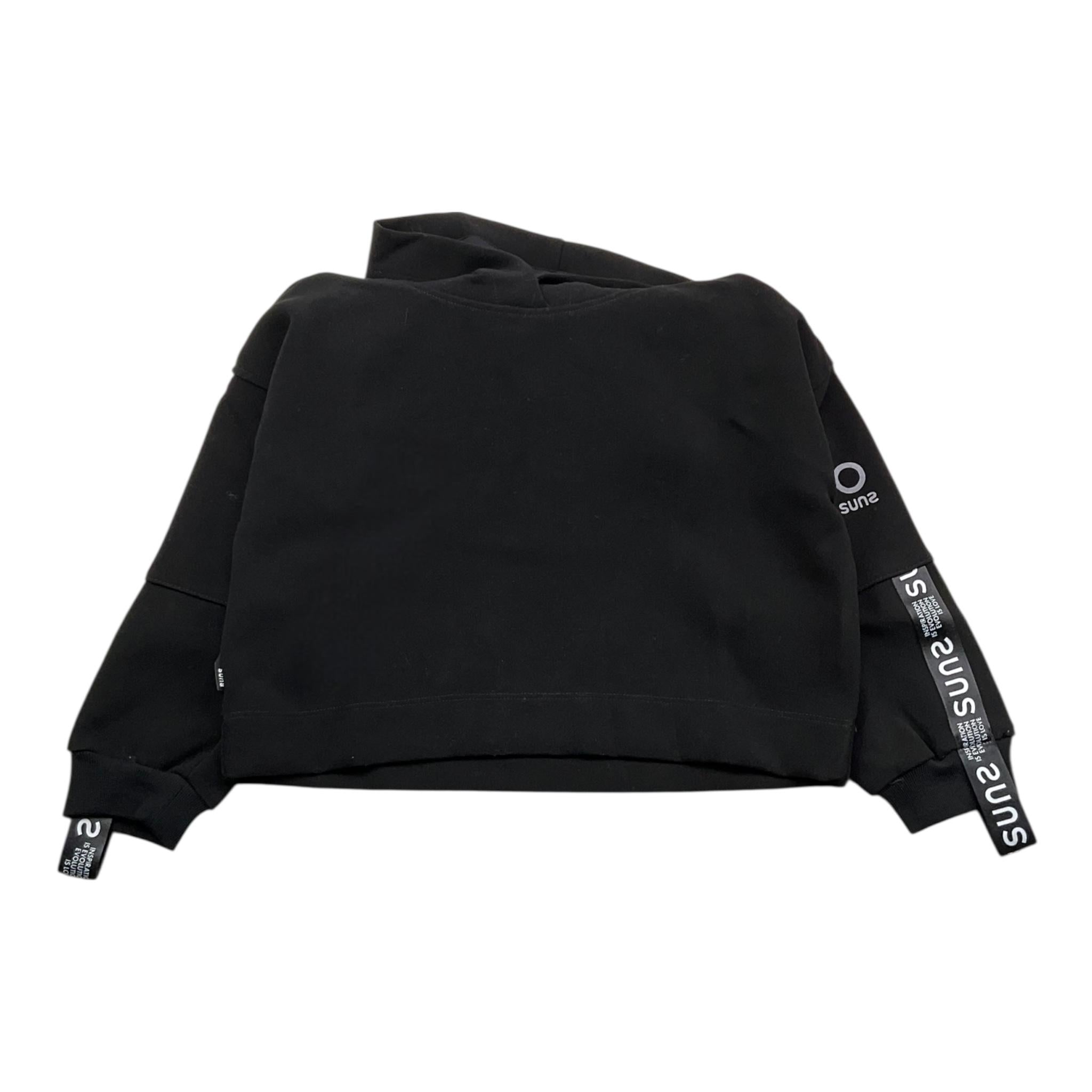 SUNS  felpa modello crop tinta unita con cappuccio Nero per Bambina MFS5350D NERO SUNS 