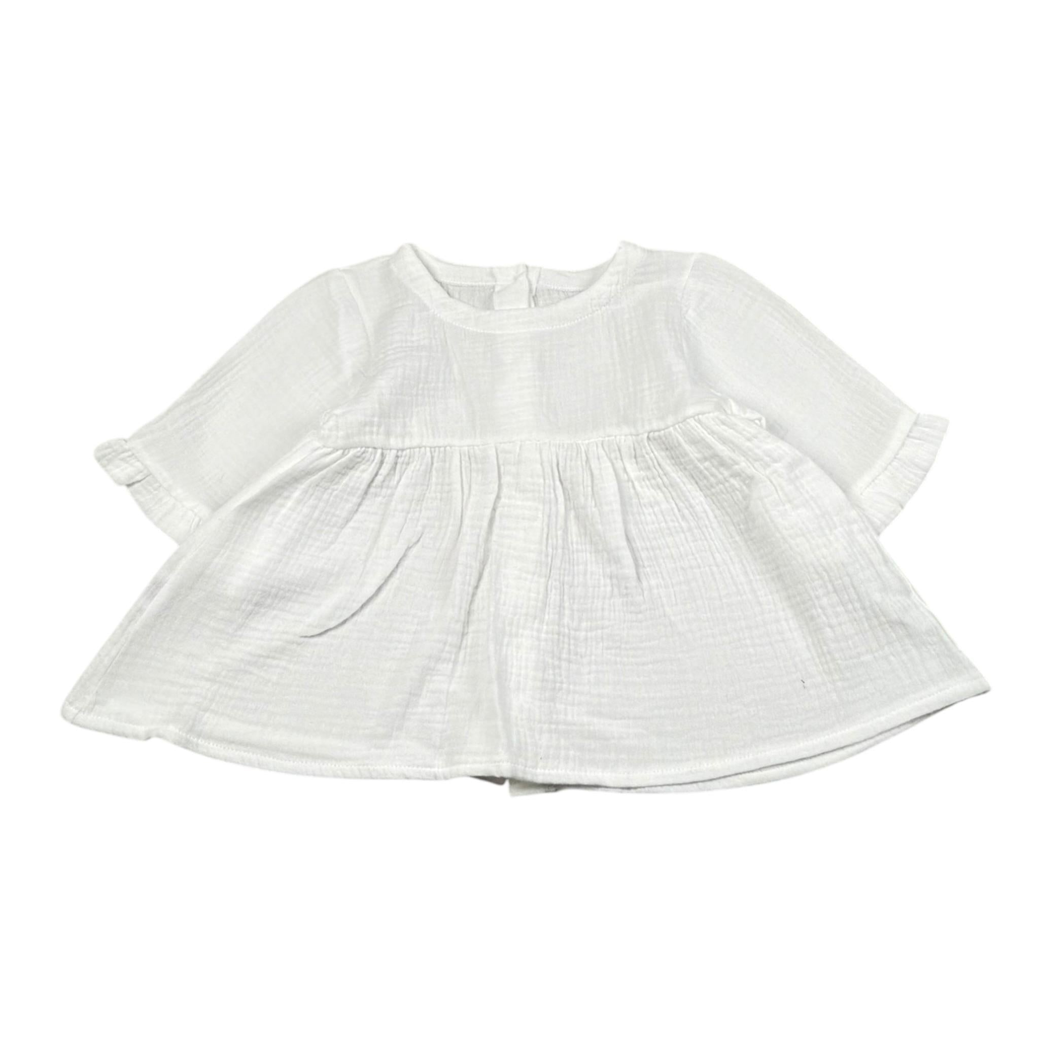 Babyvip Camicia Tinta Unita con Bottoni per Bambina T1353J BIANCO BABYVIP 