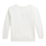 RALPH LAUREN felpa chiusa girocollo tinta unita con stampa in contrasto Panna per Bambino 322960439002 PANNA RALPH LAUREN 