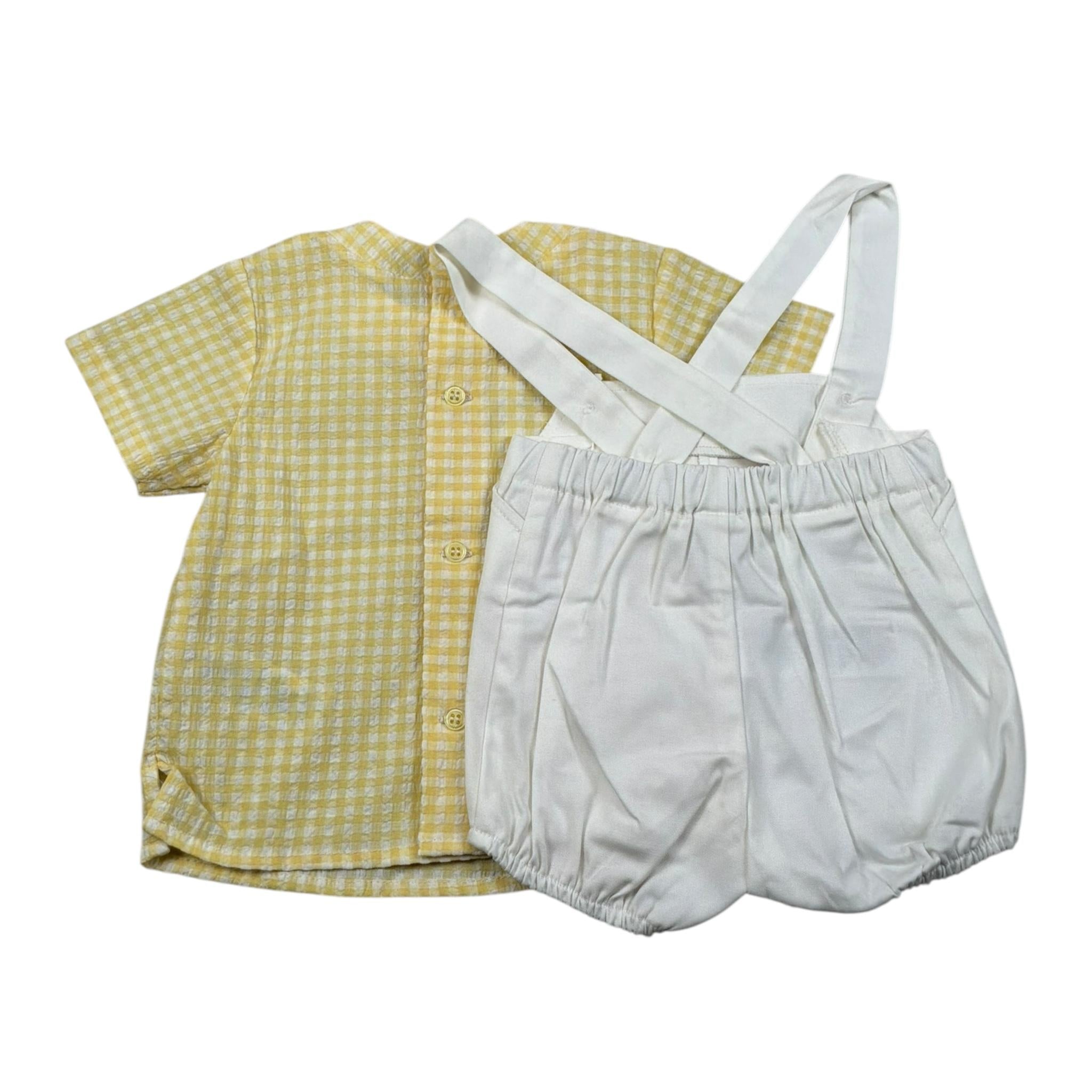 Paz Rodriguez Completo 2 Pezzi Camicia-Salopette per Neonato 006151607 GIALLO PAZ RODRIGUEZ 