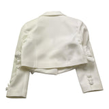 Fun & Fun Giacca Tinta Unita con Applicazioni per Bambina FNCBJS00989 BIANCO FUN & FUN 
